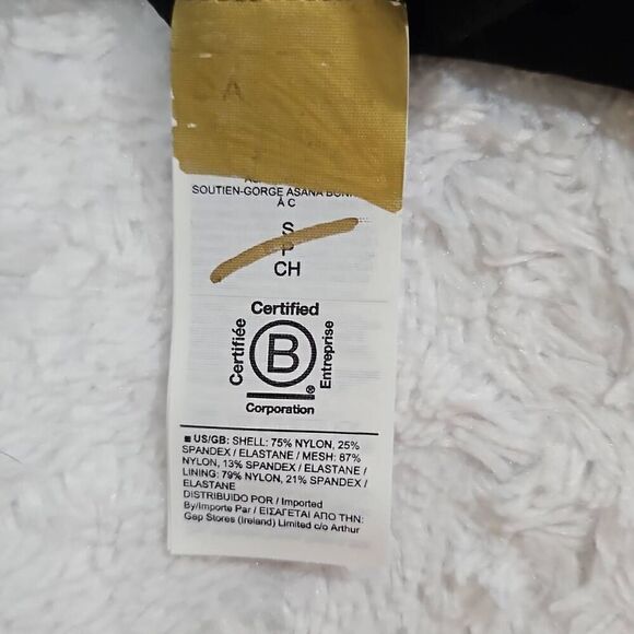 Athleta Asana Bra A-C black criss cross small sports bra Gym Workout Yoga - Picture 4 of 4